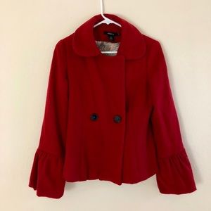 🌹Arden B 🌹Red Poets Sleeve Peacoat